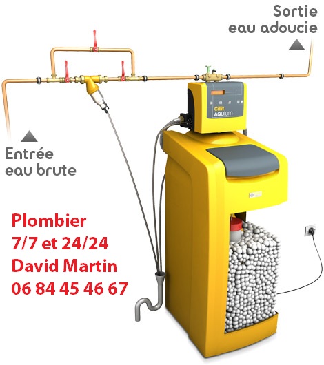 Installation et pose adoucisseur d'eau, plombier Lentilly 06.84.45.46.67